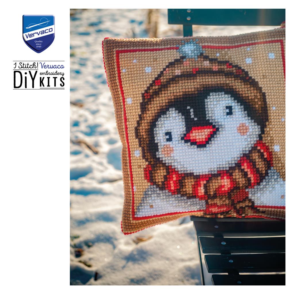 Vervaco | Kruissteekkussen kit Pinguin