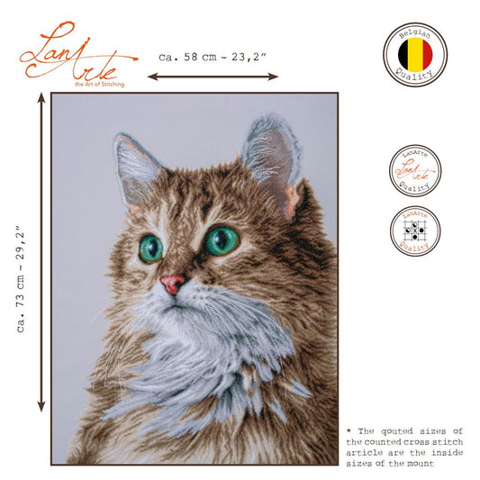 LanArte | Borduurpakket De perfecte starende blik | 58 x 73 cm
