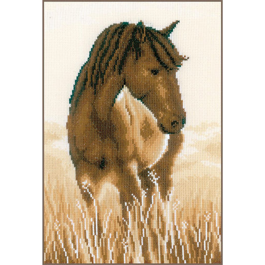 Vervaco | Telpakket kit Paard | ca. 20 x 30 cm