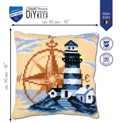 Vervaco | Kruissteekkussen kit Marine | ca. 40 x 40 cm