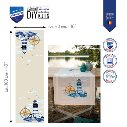Vervaco | Loper kit Marine | ca. 40 x 100 cm