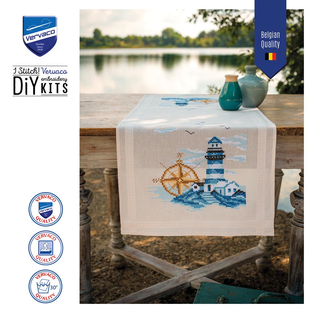 Vervaco | Loper kit Marine | ca. 40 x 100 cm