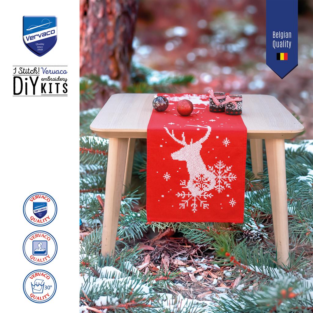 Vervaco | Loper kit Hert | ca. 30 x 105 cm