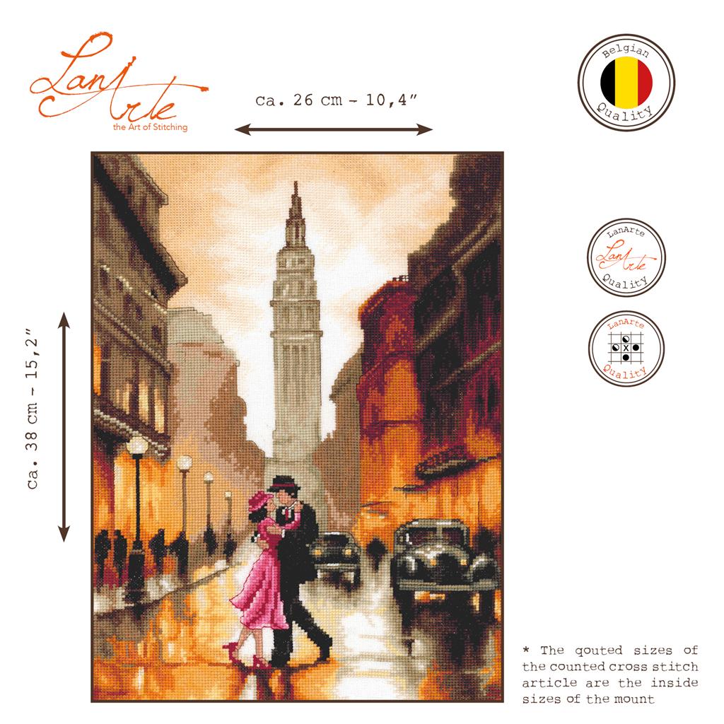 LanArte | Telpakket kit Dancing in New York | ca. 26 x 38 cm