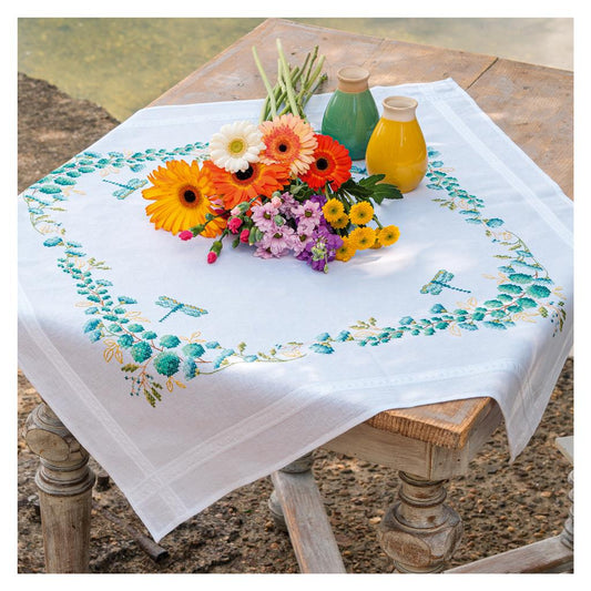 Vervaco | Tafelkleed kit Eucalyptus | ca. 80 x 80 cm