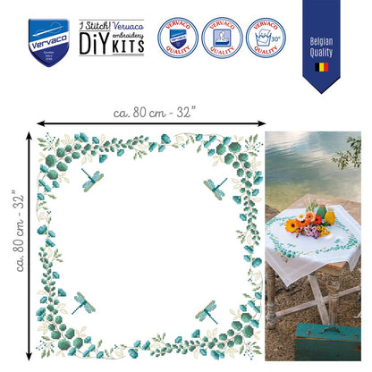 Vervaco | Tafelkleed kit Eucalyptus | ca. 80 x 80 cm