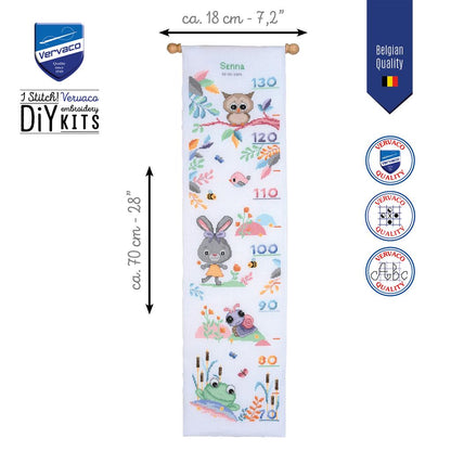 Vervaco | Telpakket kit Dieren in het bos | ca. 18 x 70 cm