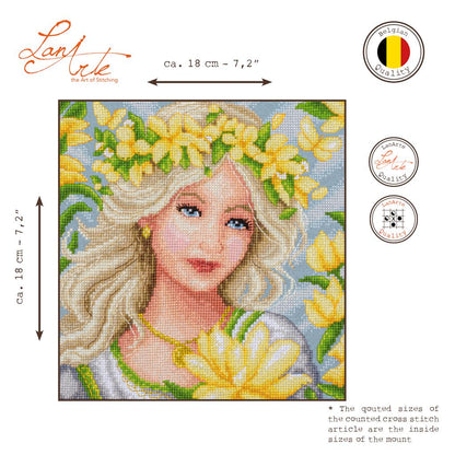 LanArte | Telpakket kit Blossom | ca. 18 x 18 cm