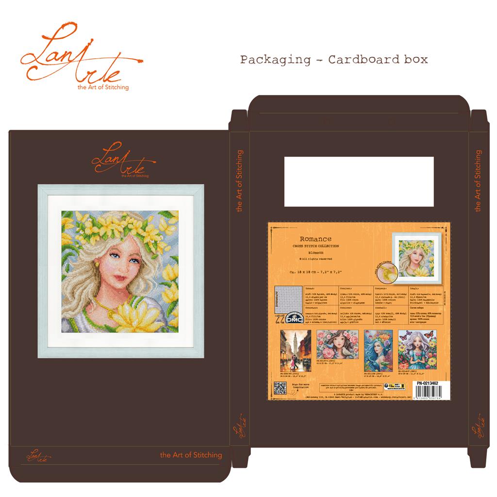 LanArte | Telpakket kit Blossom | ca. 18 x 18 cm