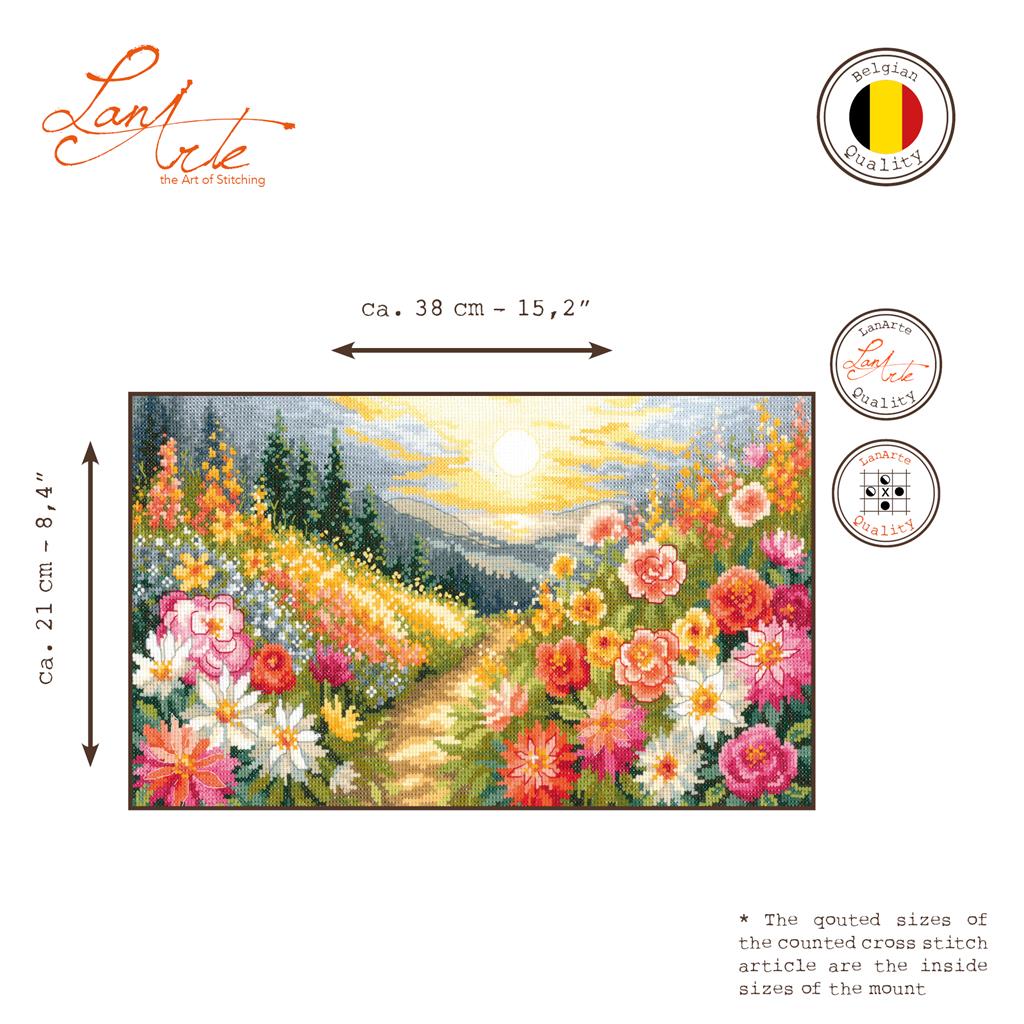 LanArte | Telpakket kit A walk through colours | ca. 38 x 21 cm