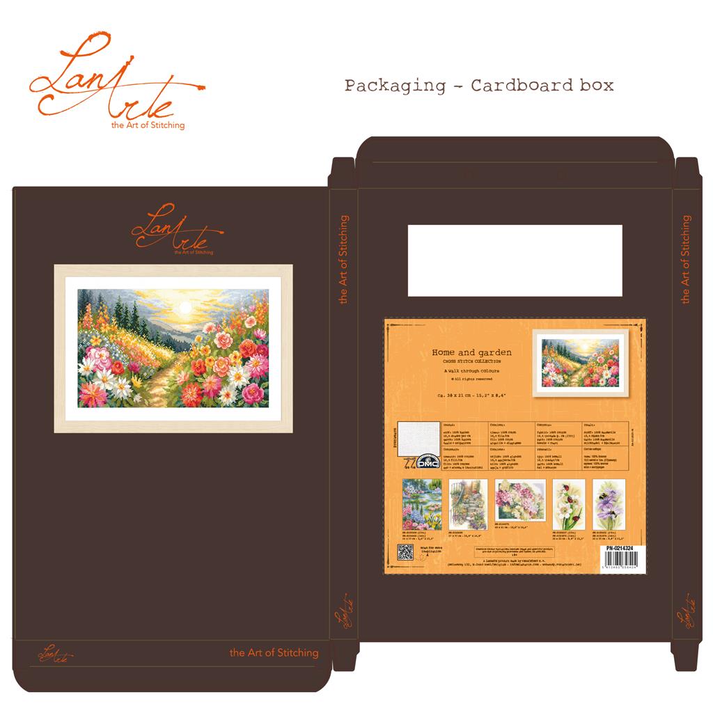 LanArte | Telpakket kit A walk through colours | ca. 38 x 21 cm