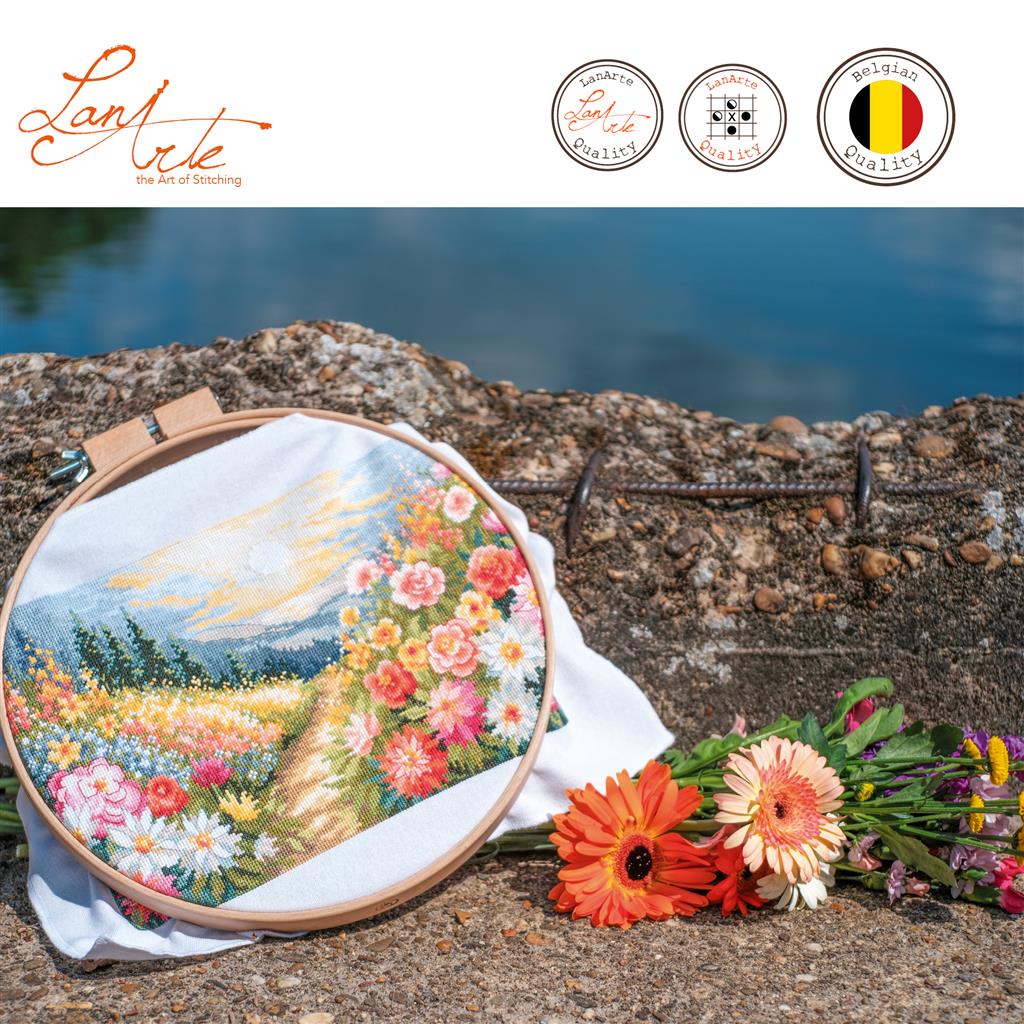 LanArte | Telpakket kit A walk through colours | ca. 38 x 21 cm