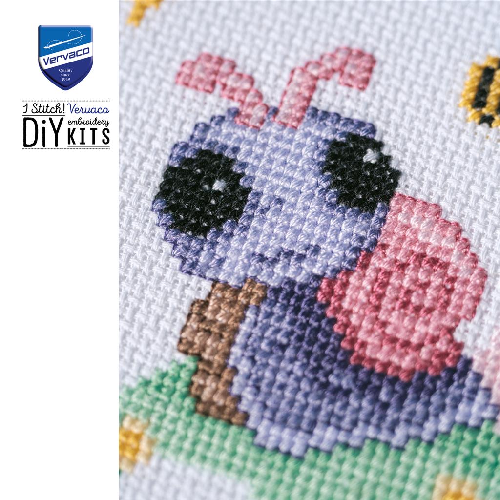 Vervaco | Telpakket kit Dieren in het bos | ca. 26 x 23 cm