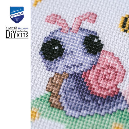 Vervaco | Telpakket kit Dieren in het bos | ca. 26 x 23 cm