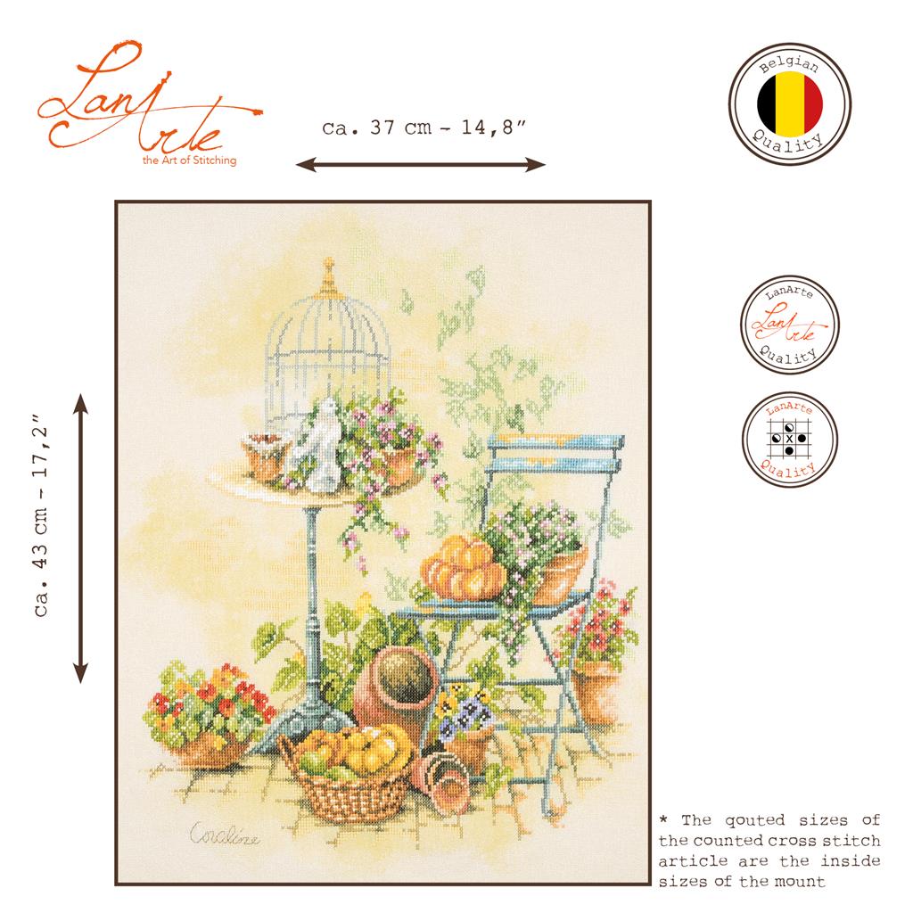 LanArte | Telpakket kit Free from the birdcage | ca. 37 x 43 cm