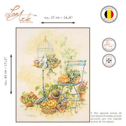 LanArte | Telpakket kit Free from the birdcage | ca. 37 x 43 cm