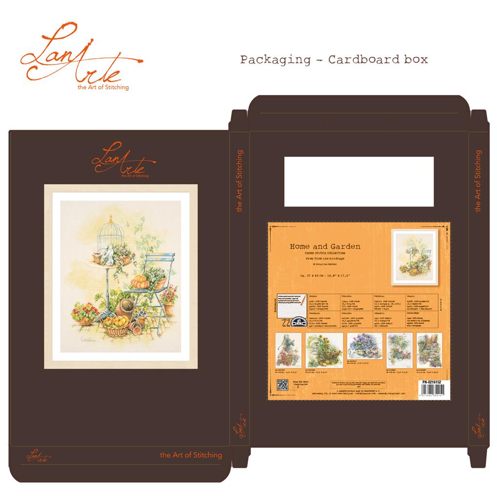 LanArte | Telpakket kit Free from the birdcage | ca. 37 x 43 cm