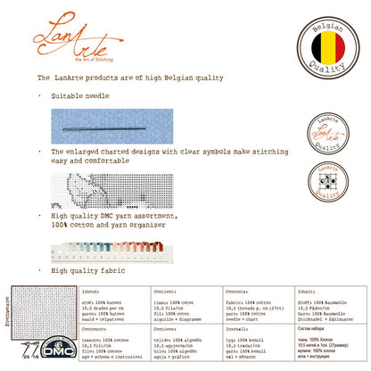 LanArte | Telpakket kit Free from the birdcage | ca. 37 x 43 cm