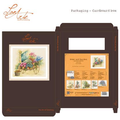 LanArte | Telpakket kit Floral cart | ca. 43 x 37 cm
