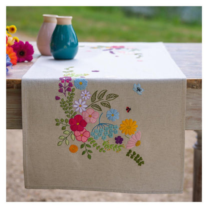 Vervaco | Loper kit Vrolijke lente | ca. 35 x 95 cm