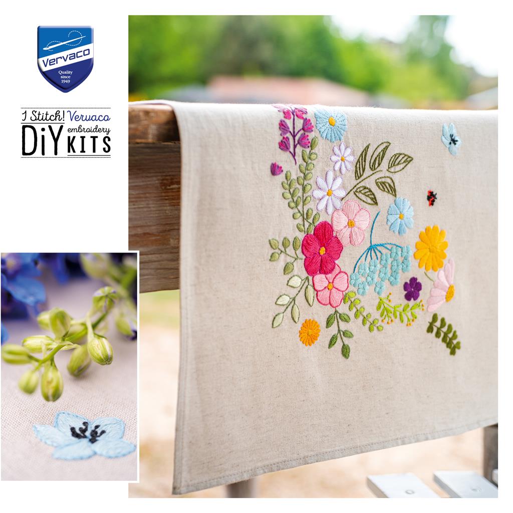 Vervaco | Loper kit Vrolijke lente | ca. 35 x 95 cm