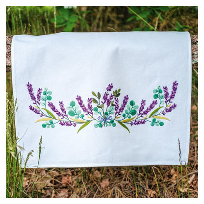 Vervaco | Handdoek kit Lavendel | ca. 46 x 71 cm