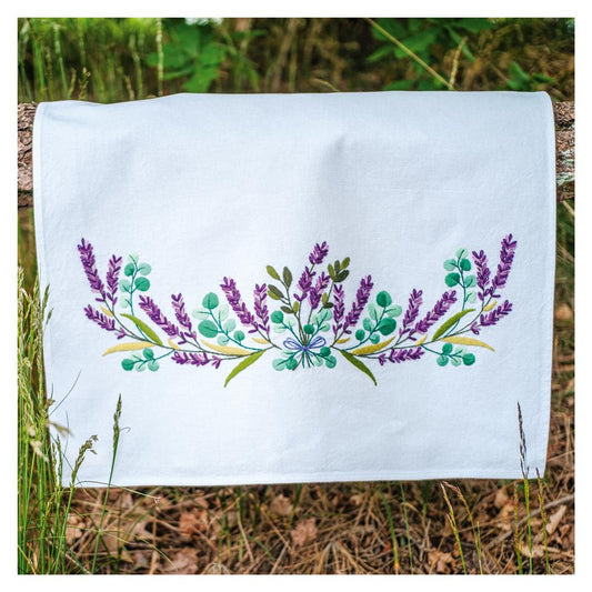 Vervaco | Handdoek kit Lavendel | ca. 46 x 71 cm