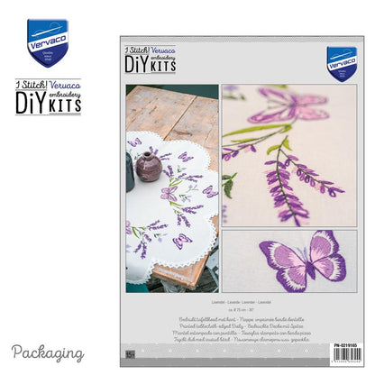 Vervaco | Vorm tafelkleed kit Lavendel | ca. 75 x 75 cm
