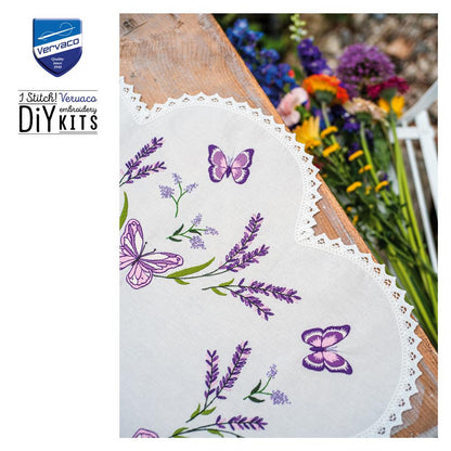 Vervaco | Vorm tafelkleed kit Lavendel | ca. 75 x 75 cm