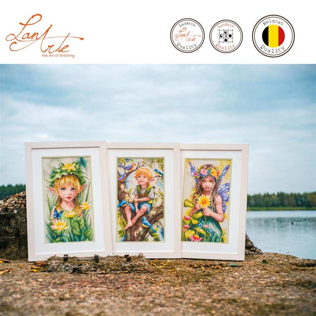 LanArte | Telpakket kit Lily crowned fairy | ca. 22 x 38 cm