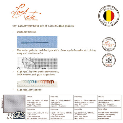 LanArte | Telpakket kit Flora's little guardian | ca. 22 x 38 cm