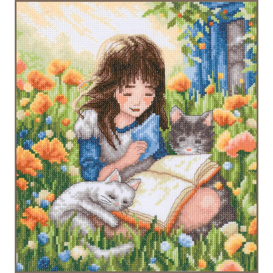 Vervaco | Telpakket kit Ontspannen in de tuin | ca. 23 x 25 cm