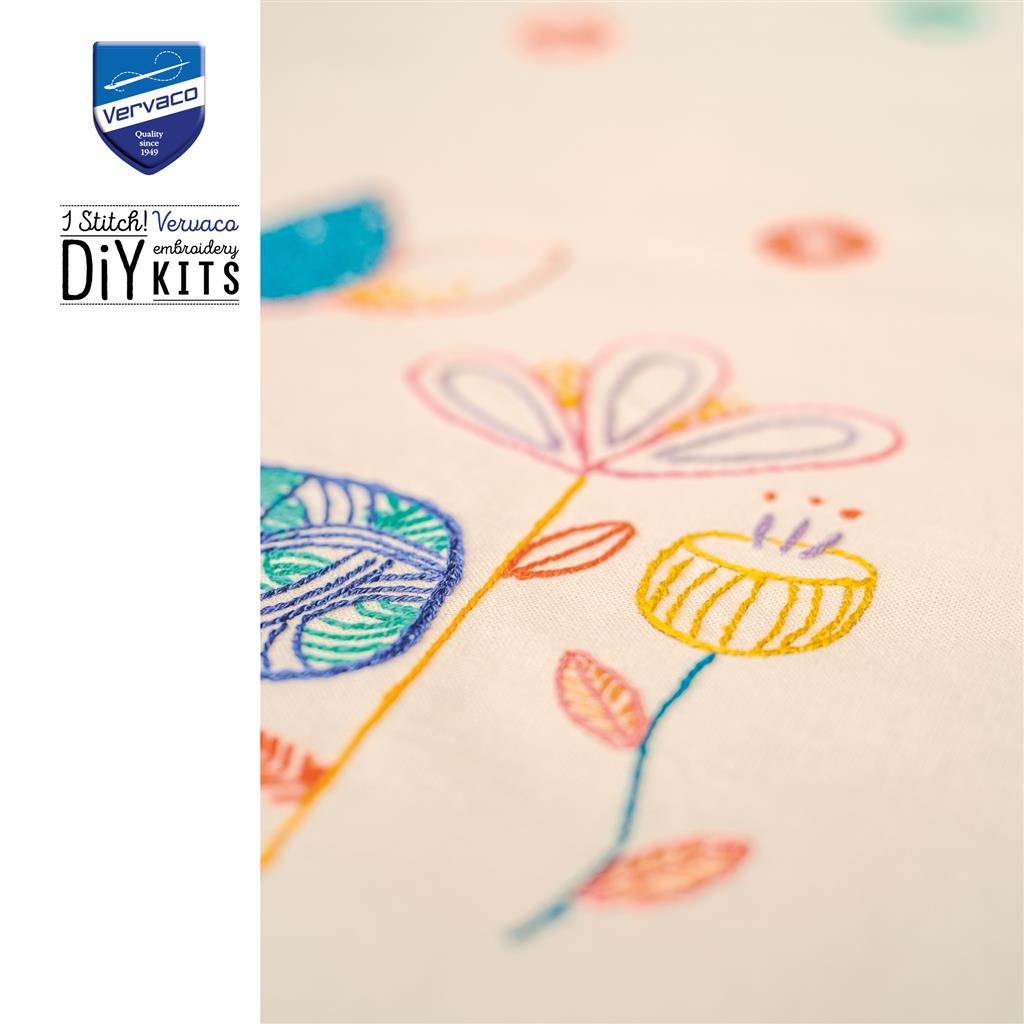 Vervaco | Loper kit Stylish Florals | ca. 35 x 95 cm