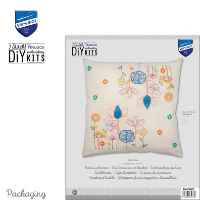 Vervaco | Kussen kit Stylish Florals | ca. 40 x 40 cm