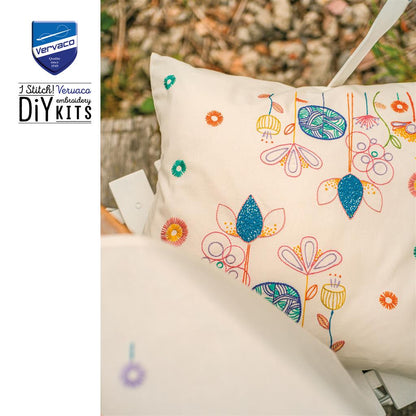 Vervaco | Kussen kit Stylish Florals | ca. 40 x 40 cm