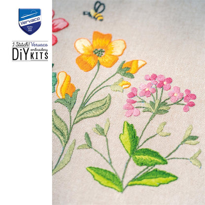 Vervaco | Loper kit Meadow Flowers | ca. 40 x 100 cm