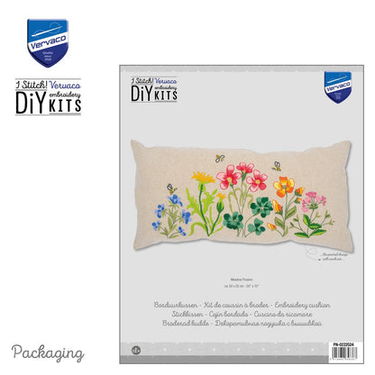Vervaco | Kussen kit Meadow Flowers | ca. 50 x 25 cm