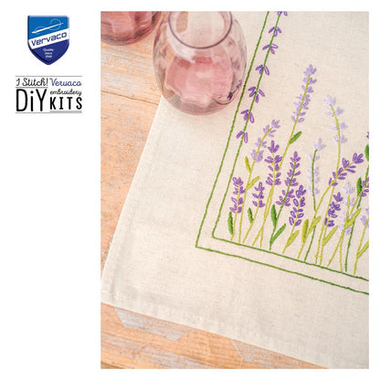 Vervaco | Loper kit Lavendel | ca. 35 x 95 cm