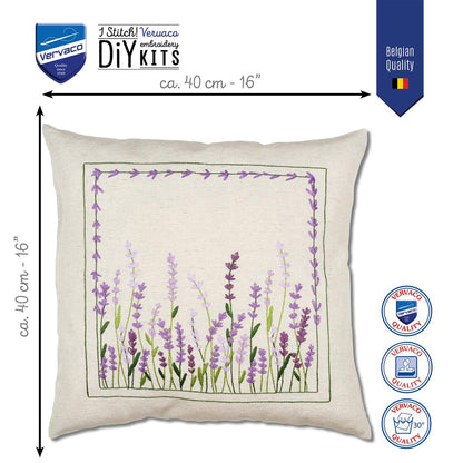 Vervaco | Kussen kit Lavendel | ca. 40 x 40 cm