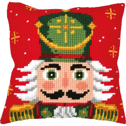 Vervaco | Kruissteekkussen kit Oude notenkraker | ca. 40 x 40 cm