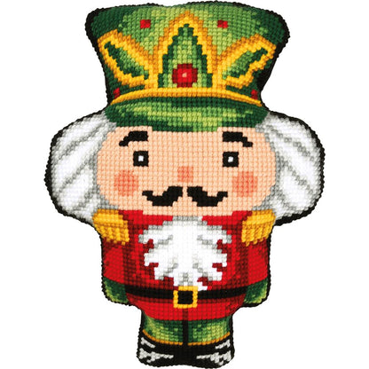 Vervaco | Kruissteekvormkussen kit met rug Notenkrakertje | ca. 36 x 50 cm