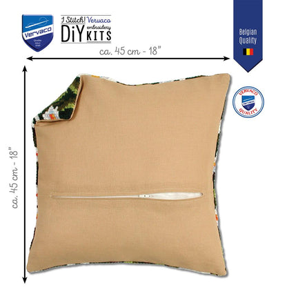 Vervaco | Kussenrug met rits - beige set van 2 | ca. 45 x 45 cm
