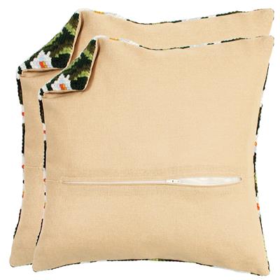 Vervaco | Kussenrug met rits - ecru set van 2 | ca. 45 x 45 cm