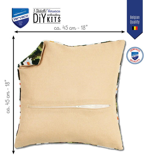 Vervaco | Kussenrug met rits - ecru set van 2 | ca. 45 x 45 cm