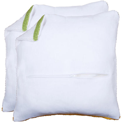 Vervaco | Kussenrug met rits - wit set van 2 | ca. 45 x 45 cm