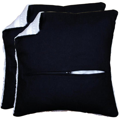Vervaco | Kussenrug met rits - zwart set van 2 | ca. 45 x 45 cm