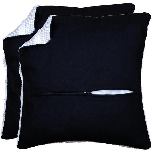 Vervaco | Kussenrug met rits - zwart set van 2 | ca. 45 x 45 cm