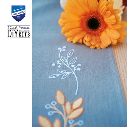 Vervaco | Loper kit Bloemen en takjes | ca. 35 x 95 cm