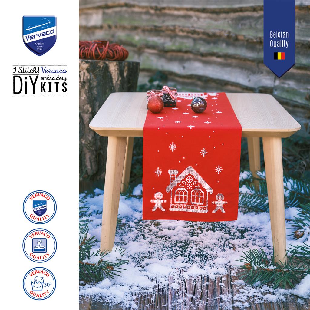 Vervaco | Loper kit Gingerhouse | ca. 30 x 105 cm