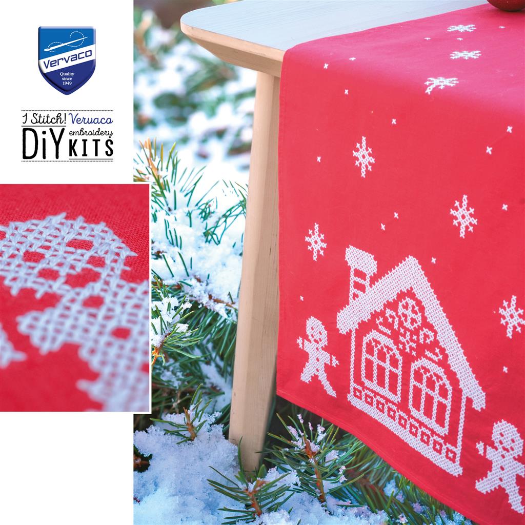 Vervaco | Loper kit Gingerhouse | ca. 30 x 105 cm